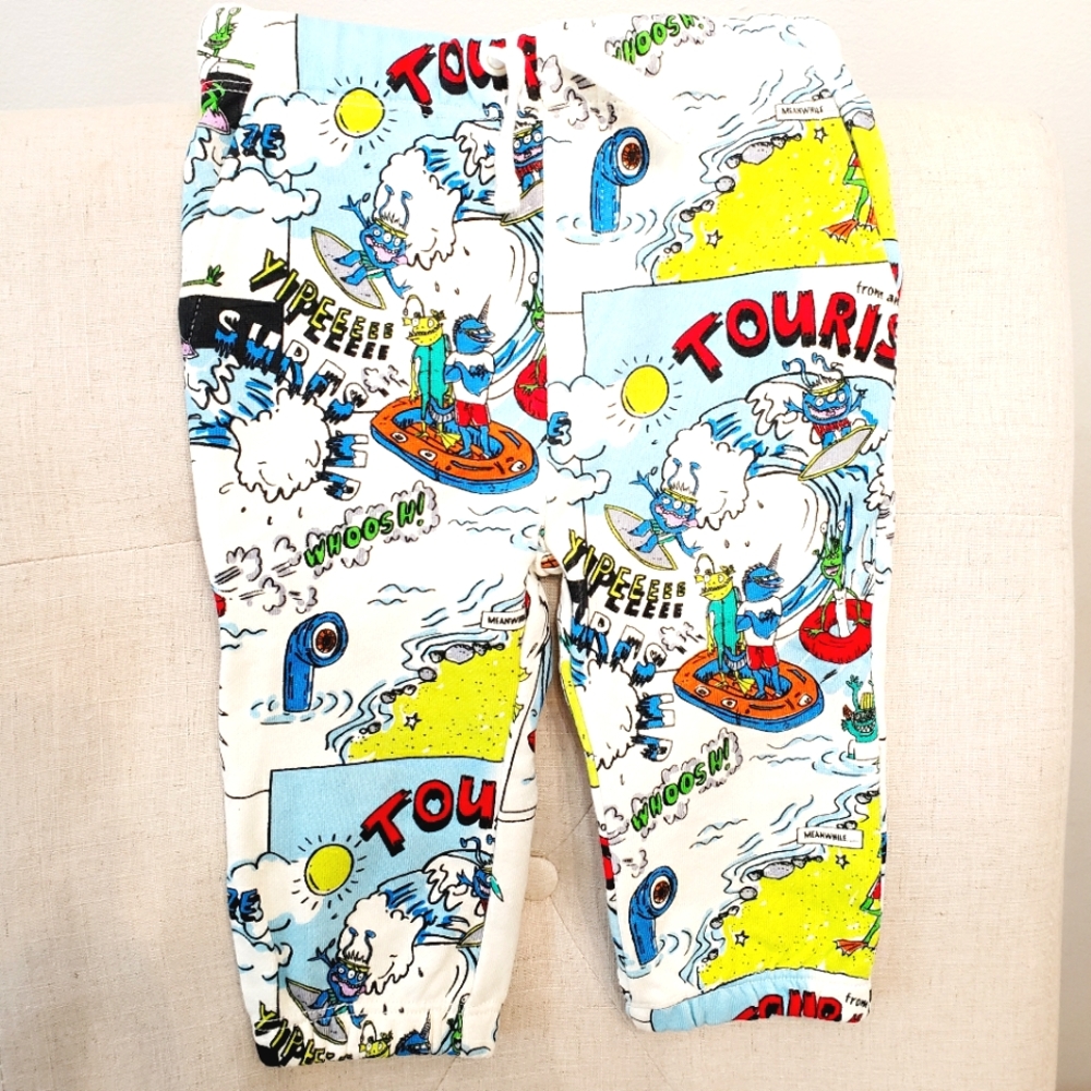 Stella McCartney Cotton Holidaze Cartoon Comic Joggers